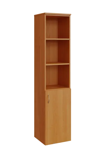 N 5 - 4DN3 kancelářská skříň, 1-dveřová/nika, pravá, 1800x400x400, olše jantar